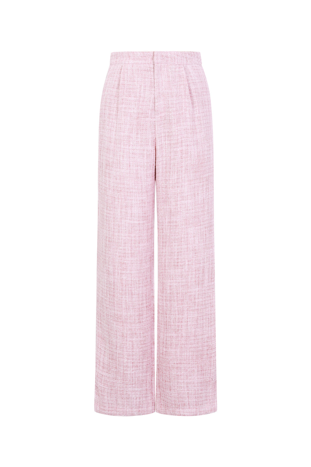 Woven Polyester Fiber Women's Straight Pants Elegant Checkered Fall/Winter