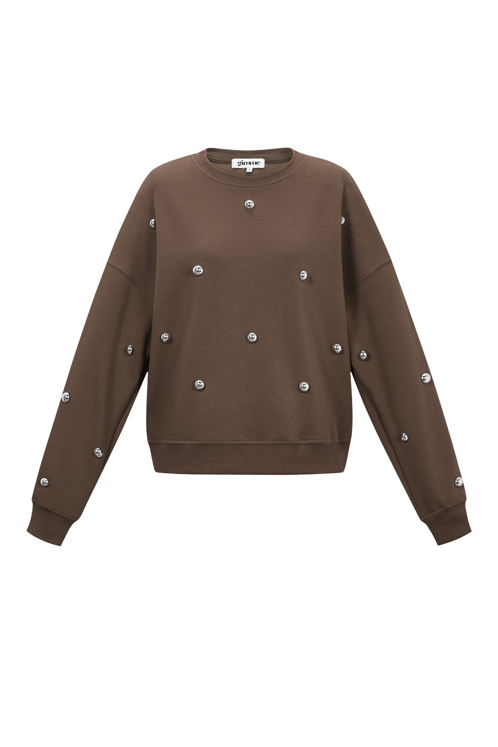 Knitted Cotton Women's Long Sleeve Top Casual Polka Dots