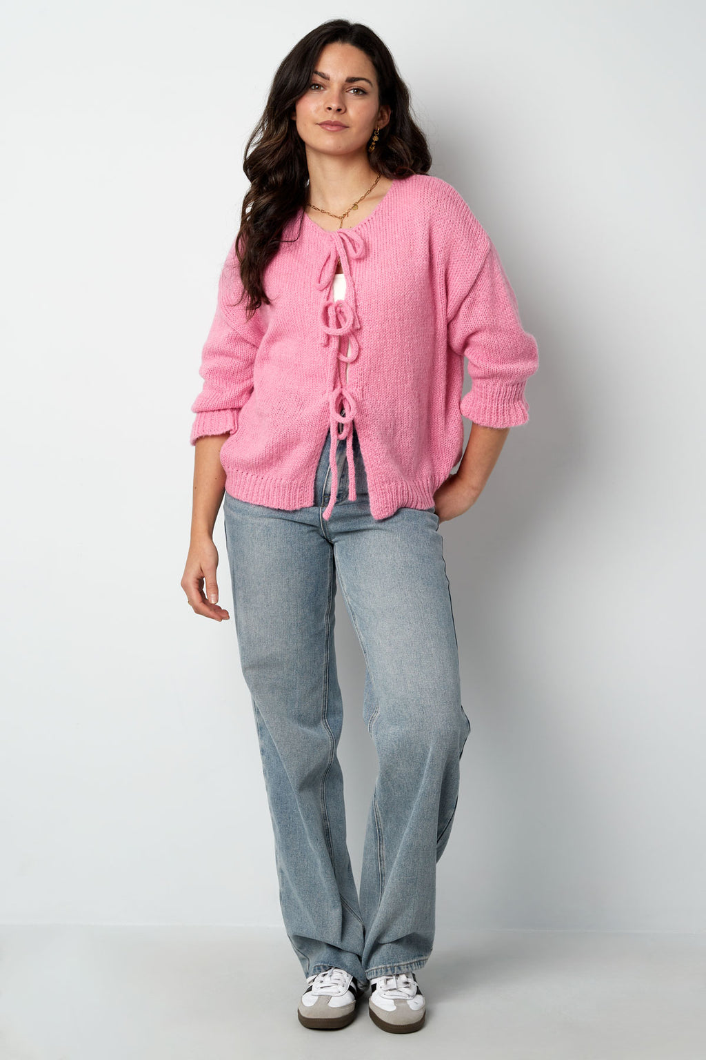 Nylon Women's Short Sleeve Tops Oversized Lace-Up Design