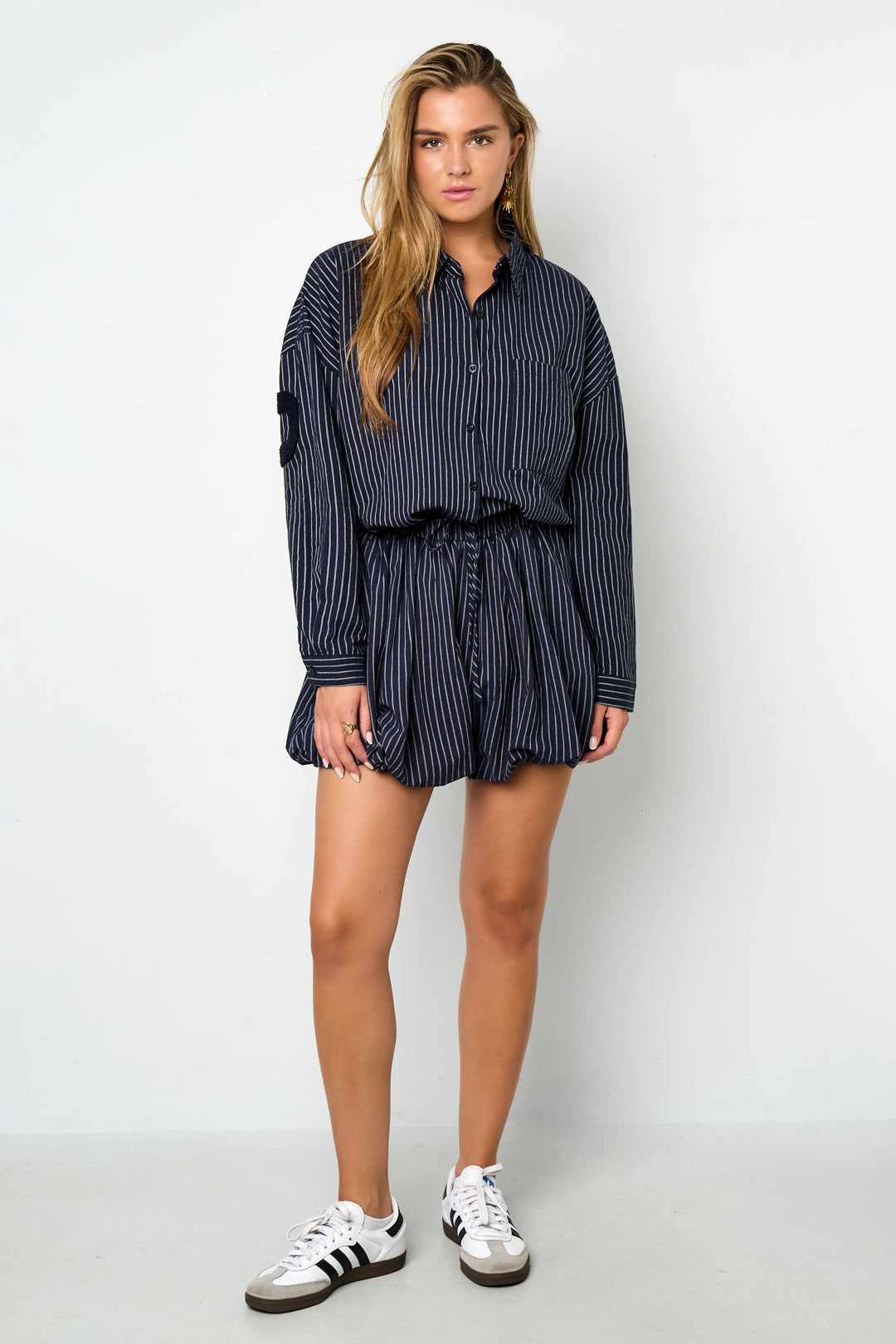 Woven Cotton Women's Blouse Casual Letters