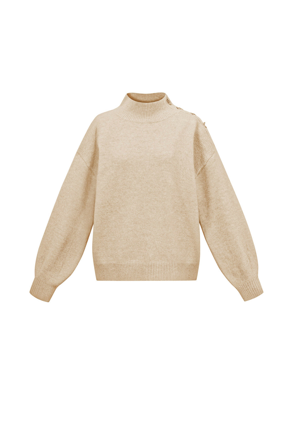 Knitted Polyester Fiber Women's Turtleneck Sweater Casual Solid Color