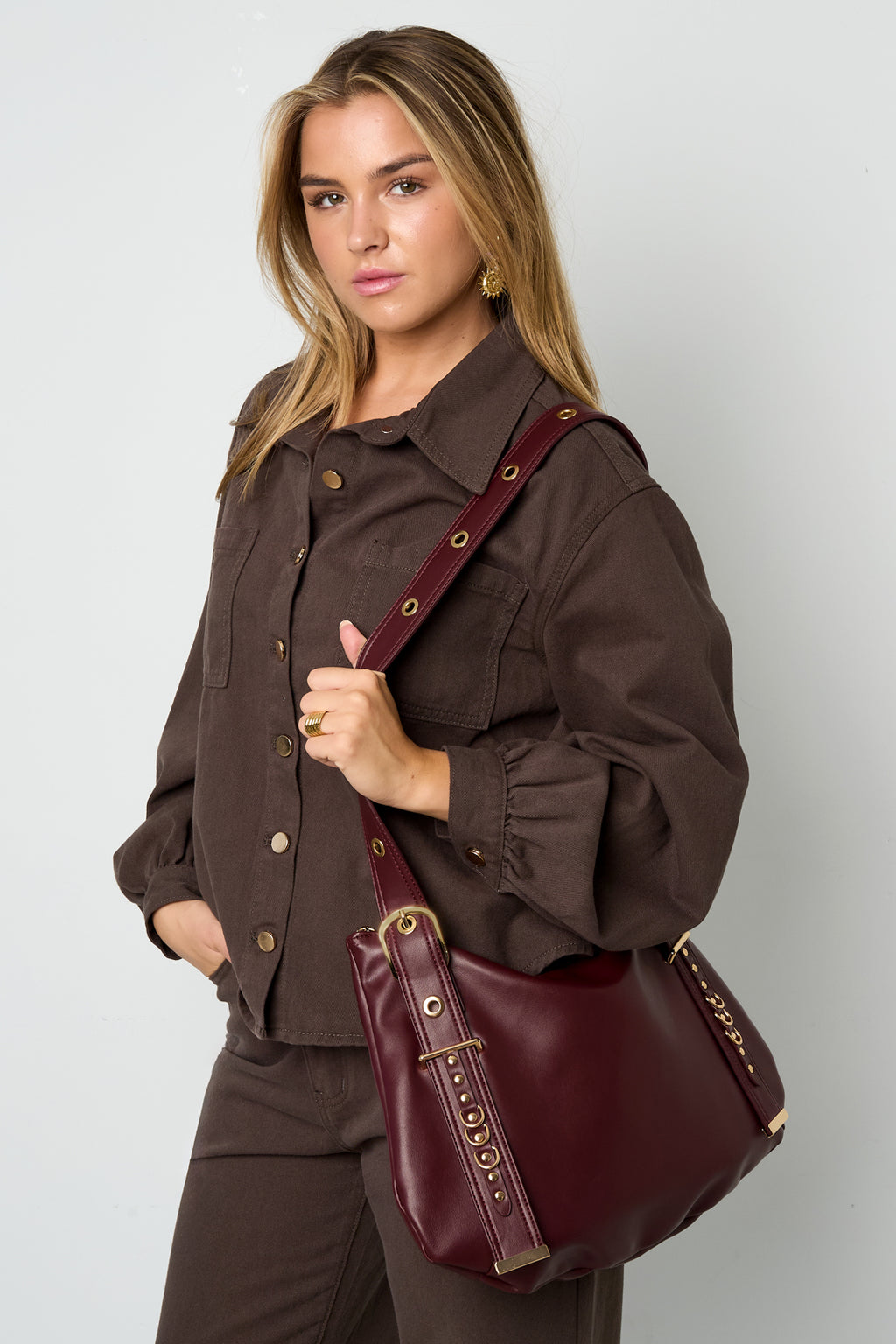 Shoulder Bags Solid Color Casual PU Daily Accessories