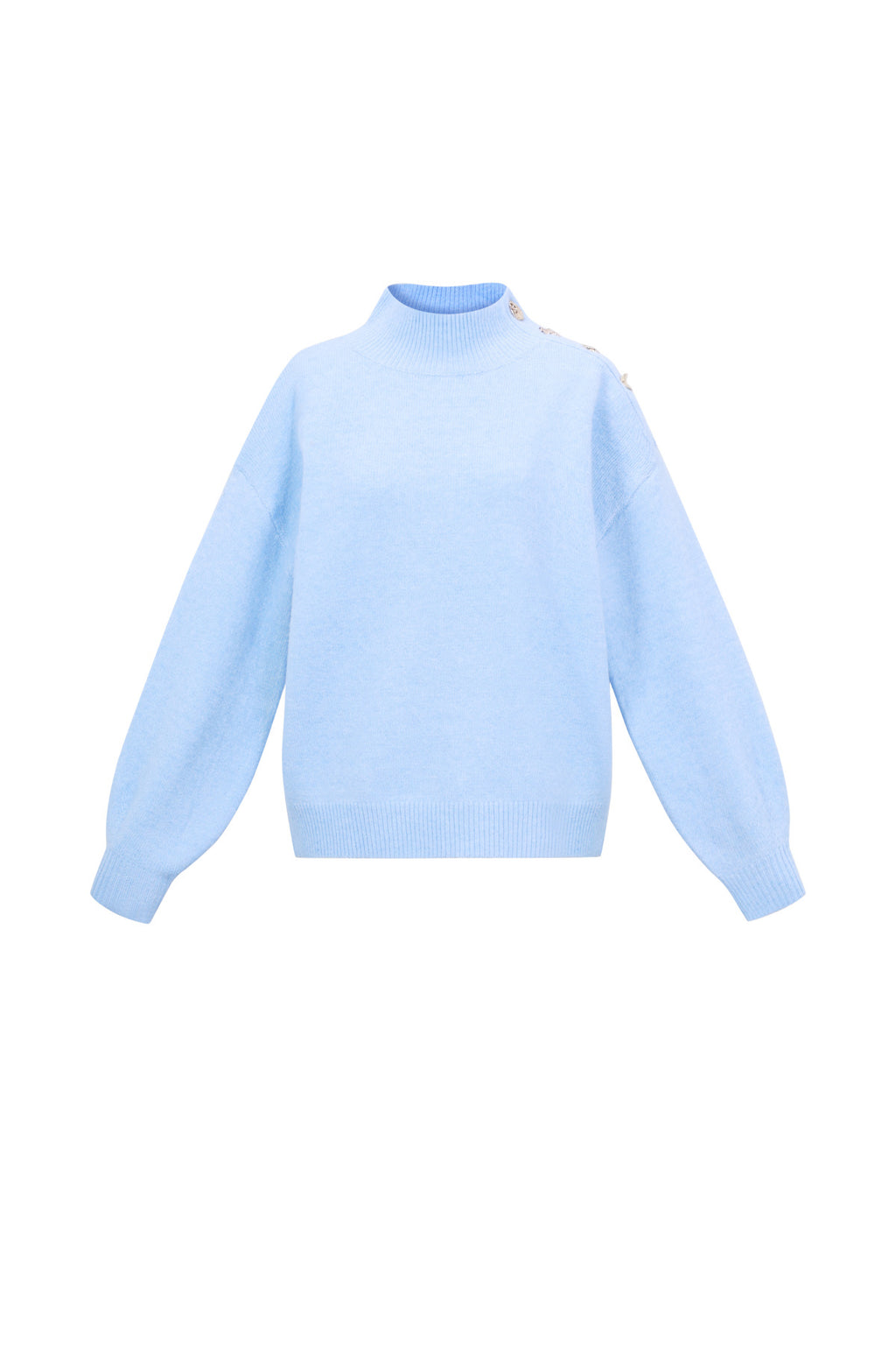 Knitted Polyester Fiber Women's Turtleneck Sweater Casual Solid Color