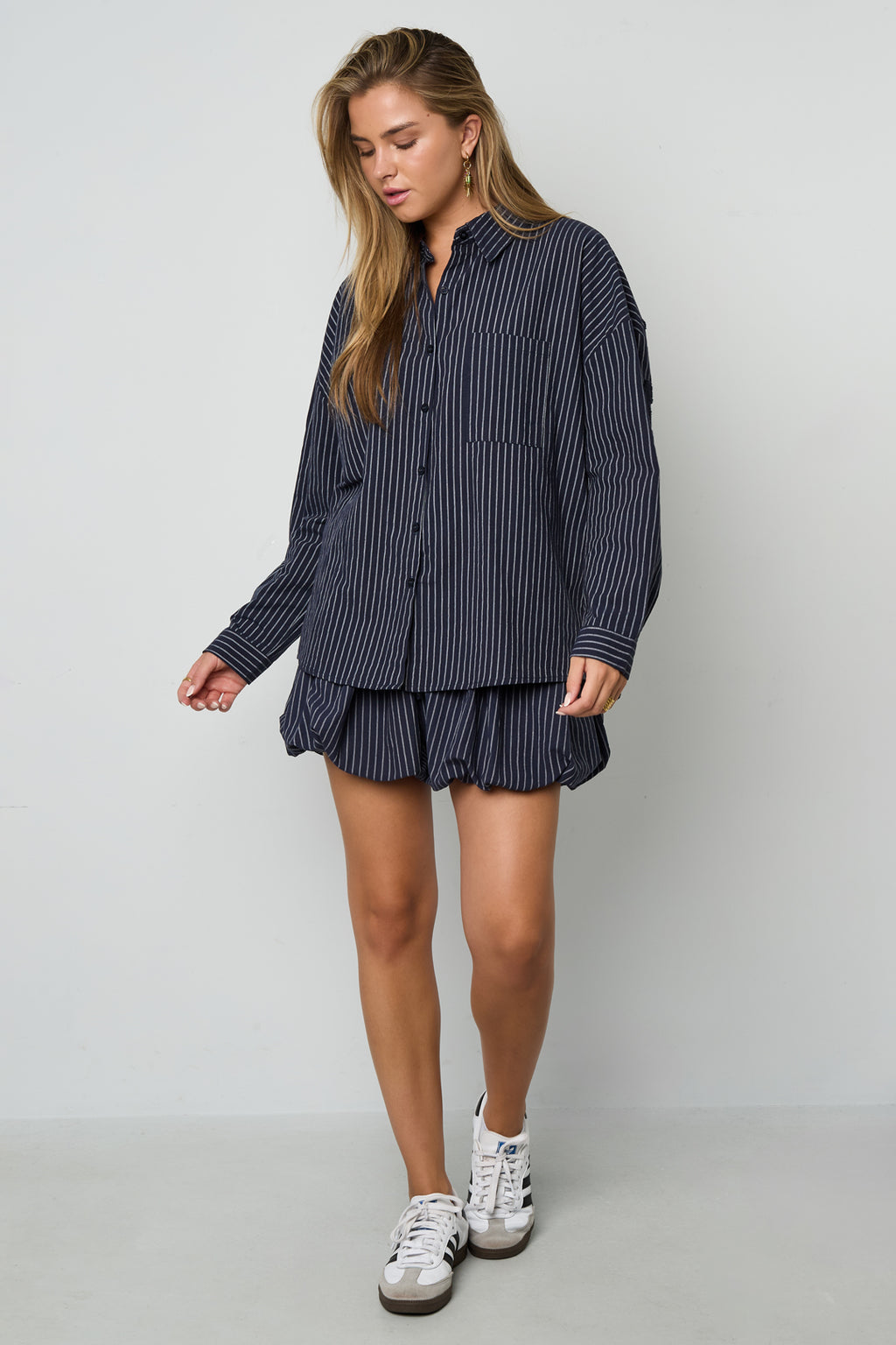 Woven Cotton Women's Blouse Casual Letters