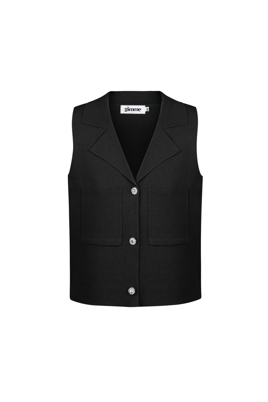 Viscose Women's Sleeveless Top V-Neck Buttoned Front