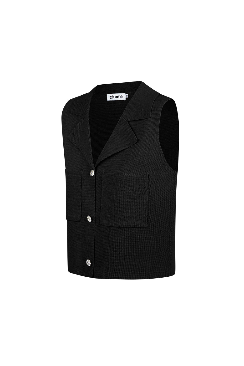 Viscose Women's Sleeveless Top V-Neck Buttoned Front