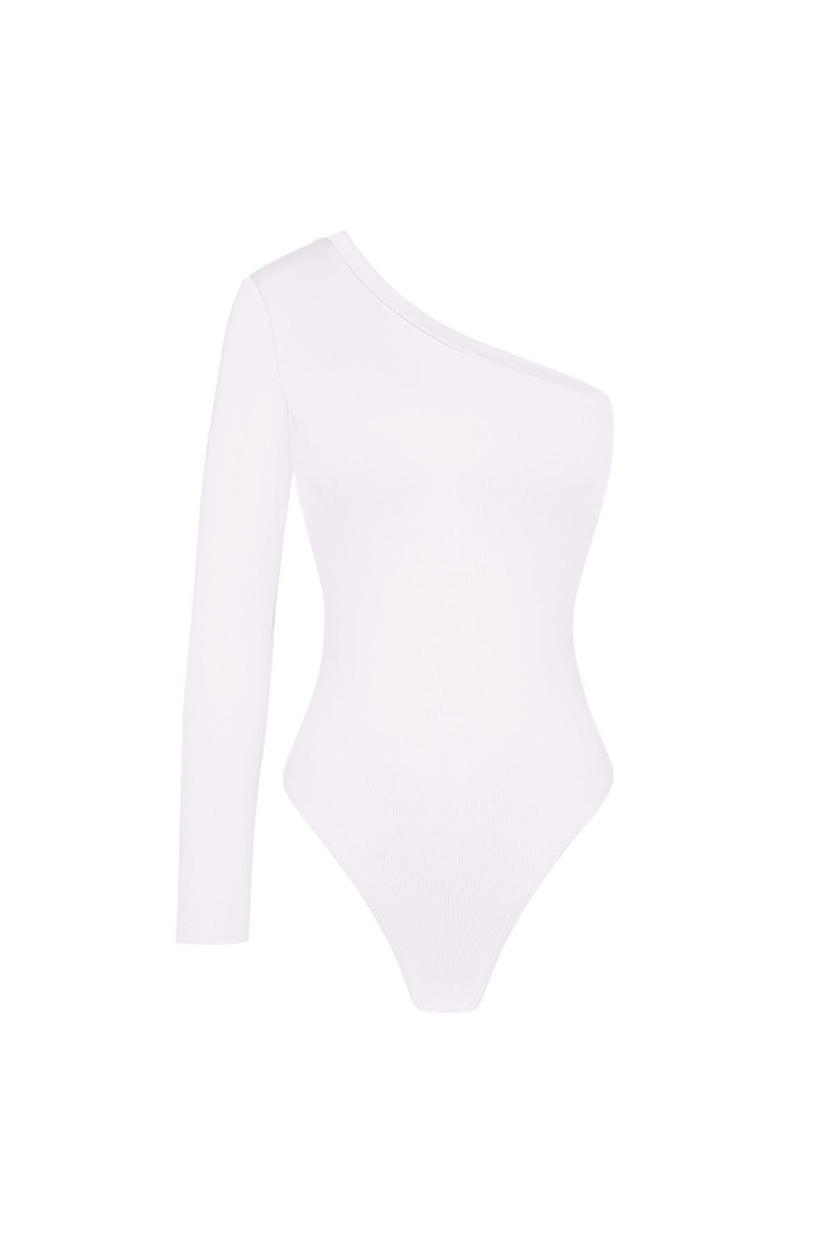 Polyester Women's One-Shoulder Bodysuit Asymmetric Design