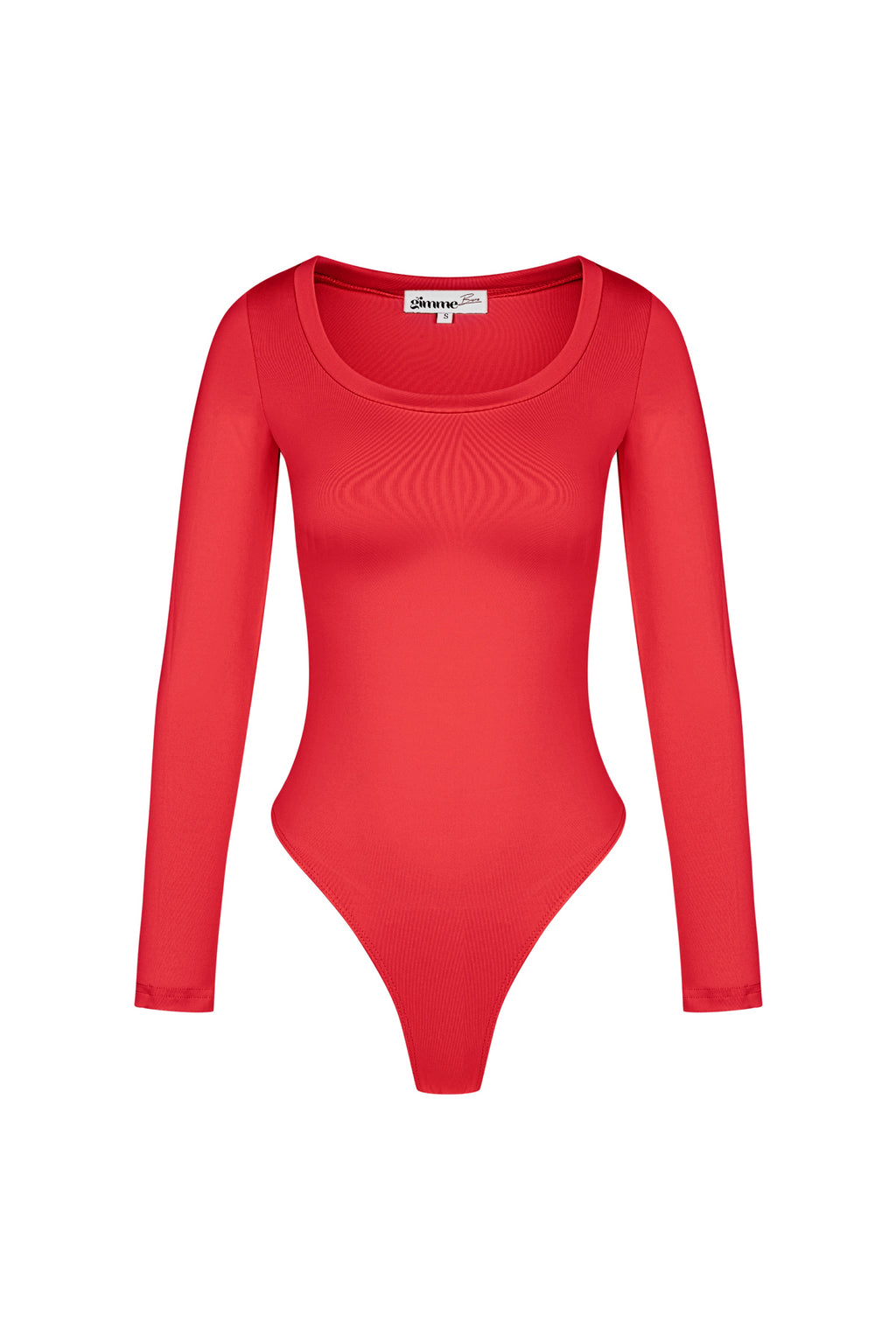 Polyester Women's Long Sleeve Bodysuit High Stretch Form-Fitting