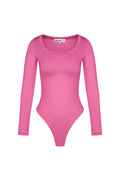 Polyester Women's Long Sleeve Bodysuit High Stretch Form-Fitting