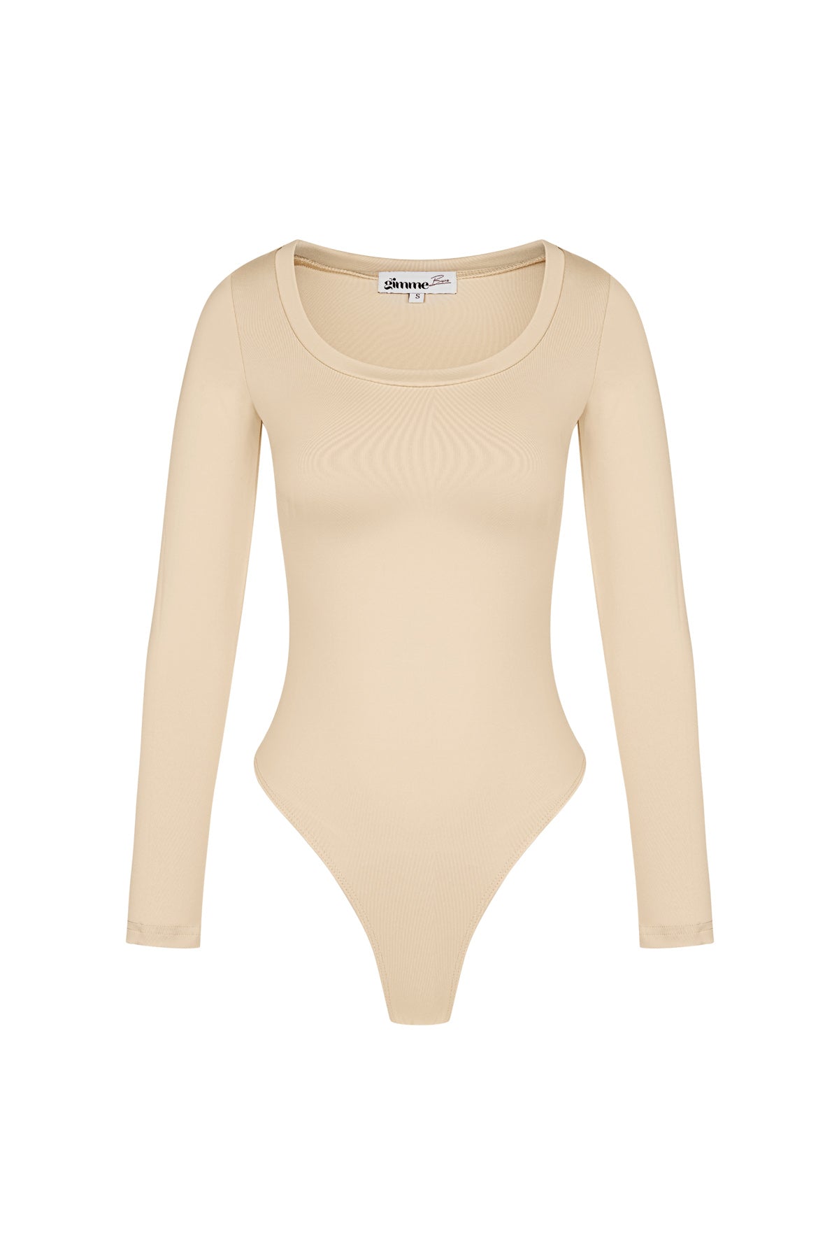 Polyester Women's Long Sleeve Bodysuit High Stretch Form-Fitting