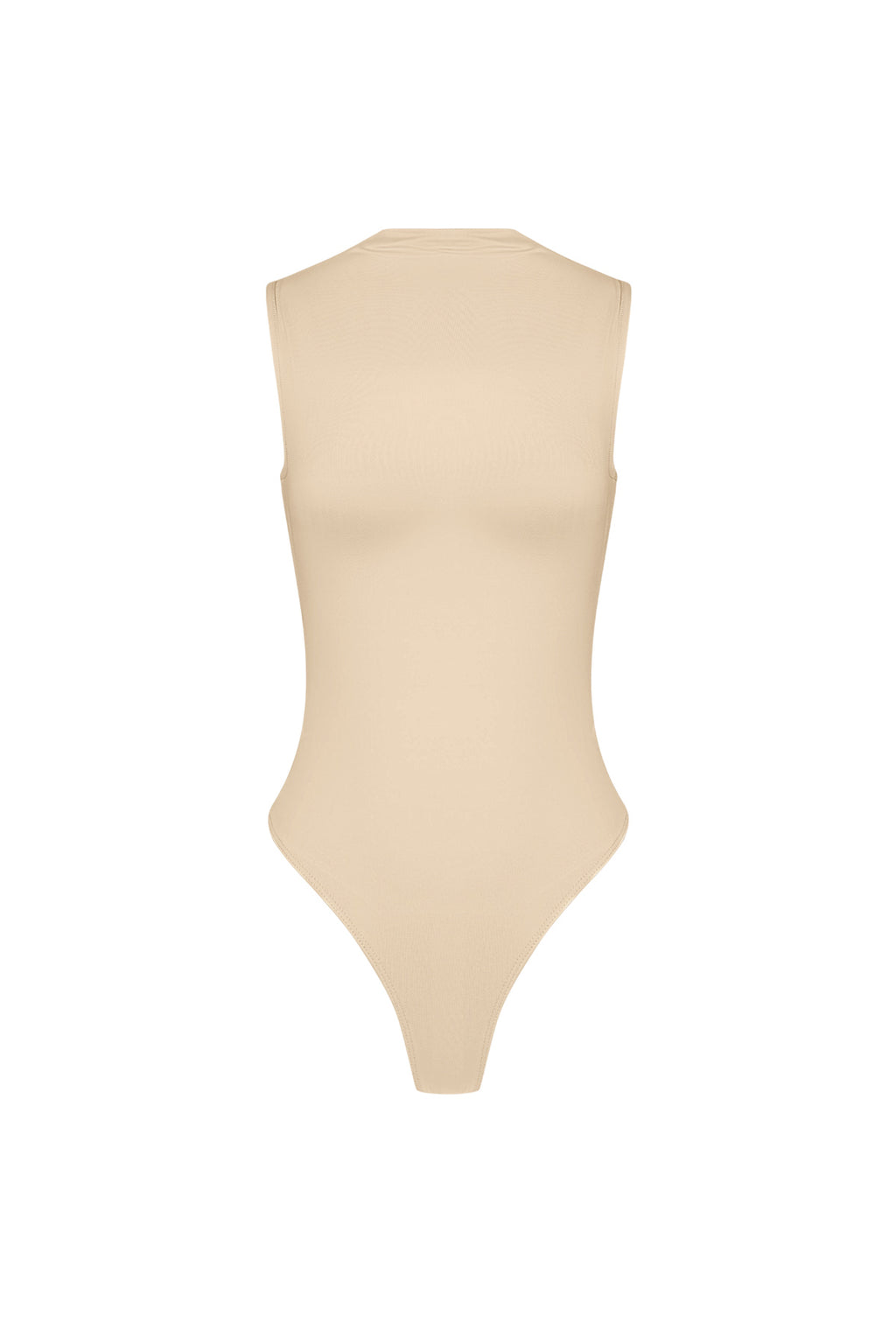 Stretch Knit Women's Bodysuit High Neck Minimalist Design