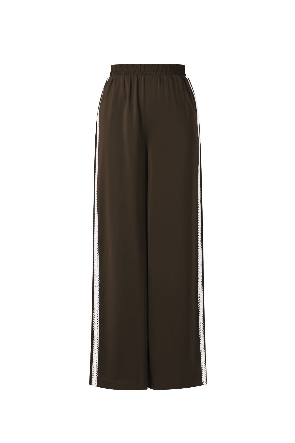 Woven Polyester Fiber Women's Straight Leg Pants Sporty Color Clash