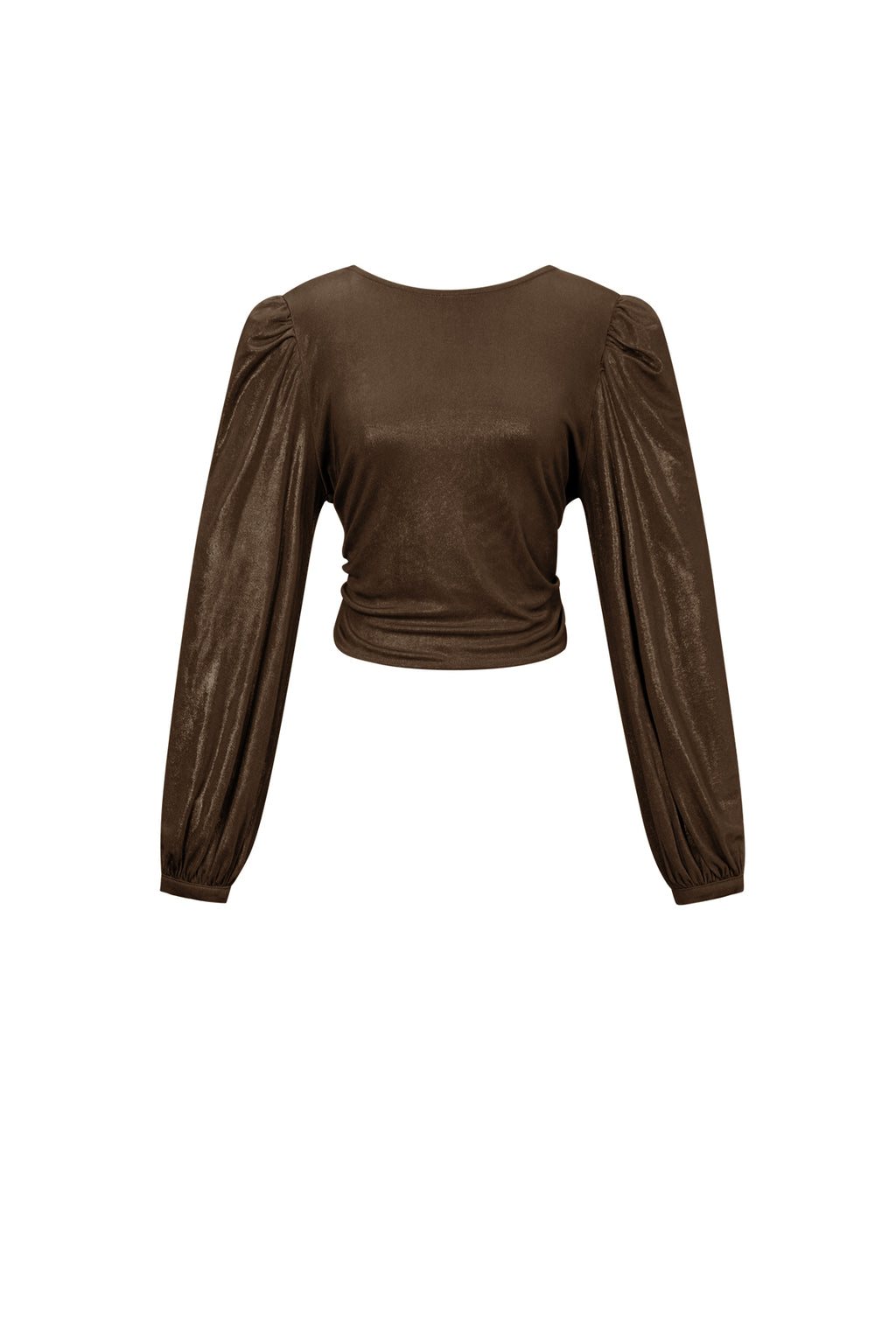 Knitted Polyester Fiber Women's Long Sleeve Top Sexy Solid Color