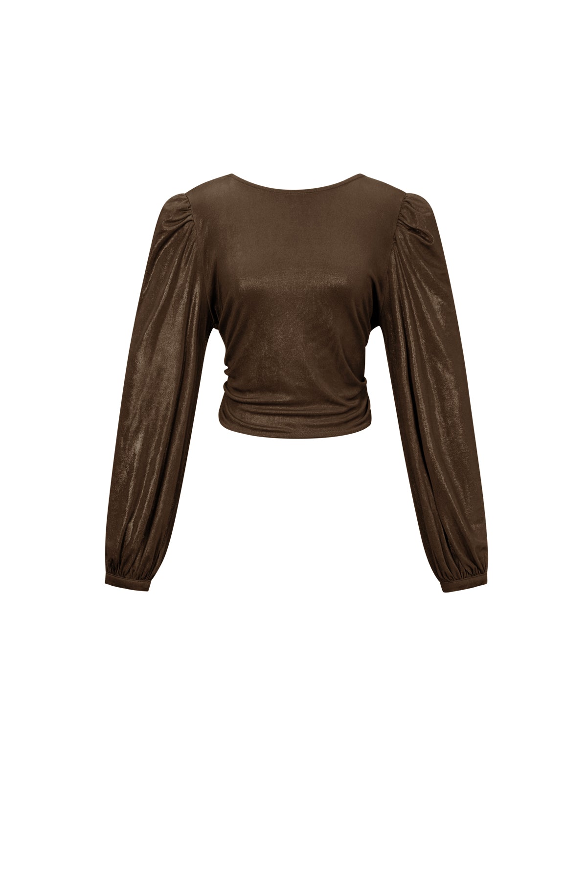Knitted Polyester Fiber Women's Long Sleeve Top Sexy Solid Color