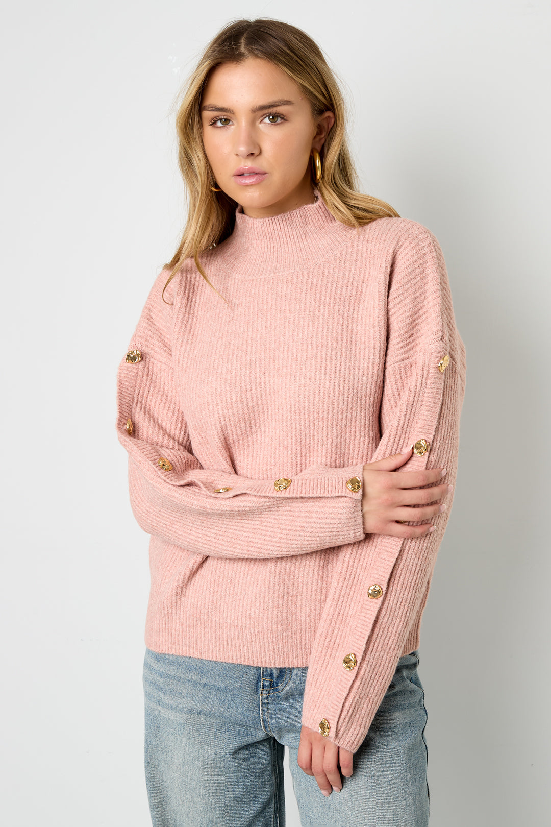 Knitted Polyester Fiber Women's Turtleneck Sweater Casual Solid Color