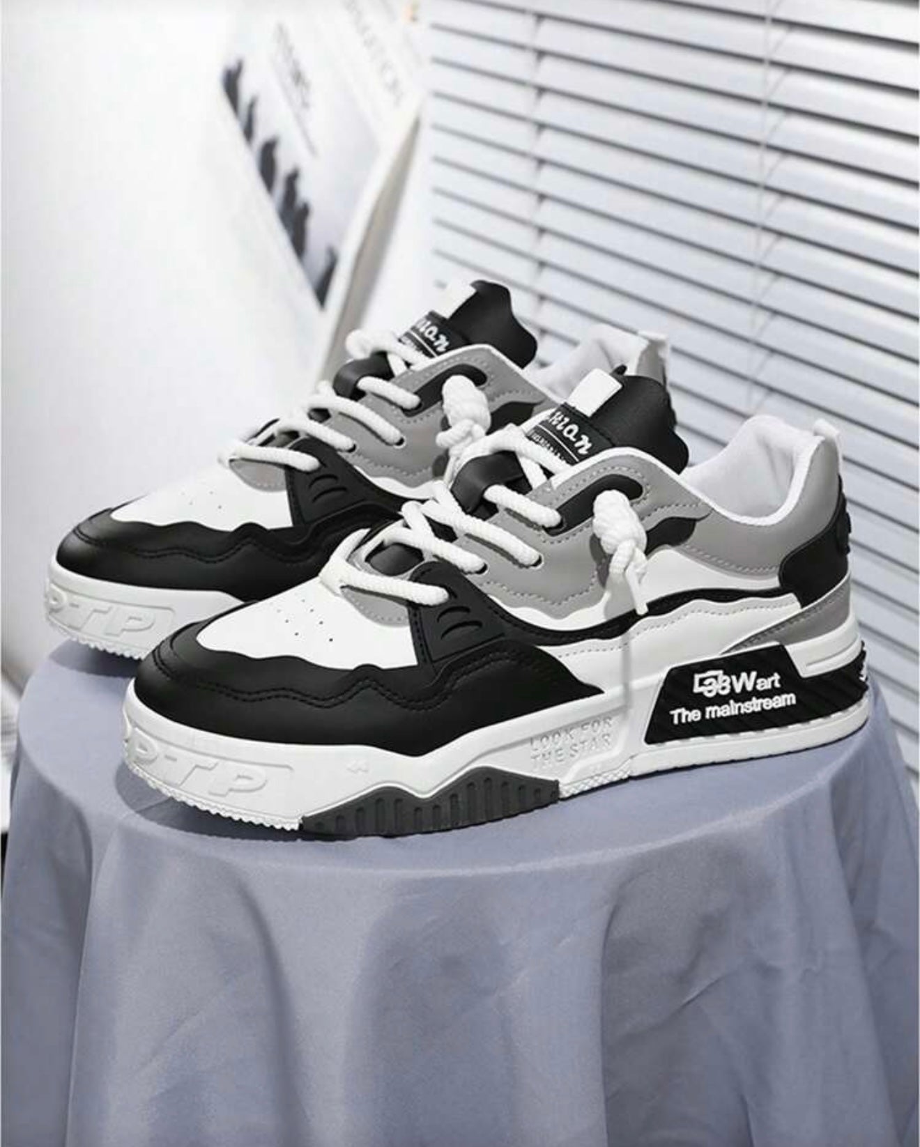 Ademende dikke zool herenschoenen veelzijdige casual sportschoenen