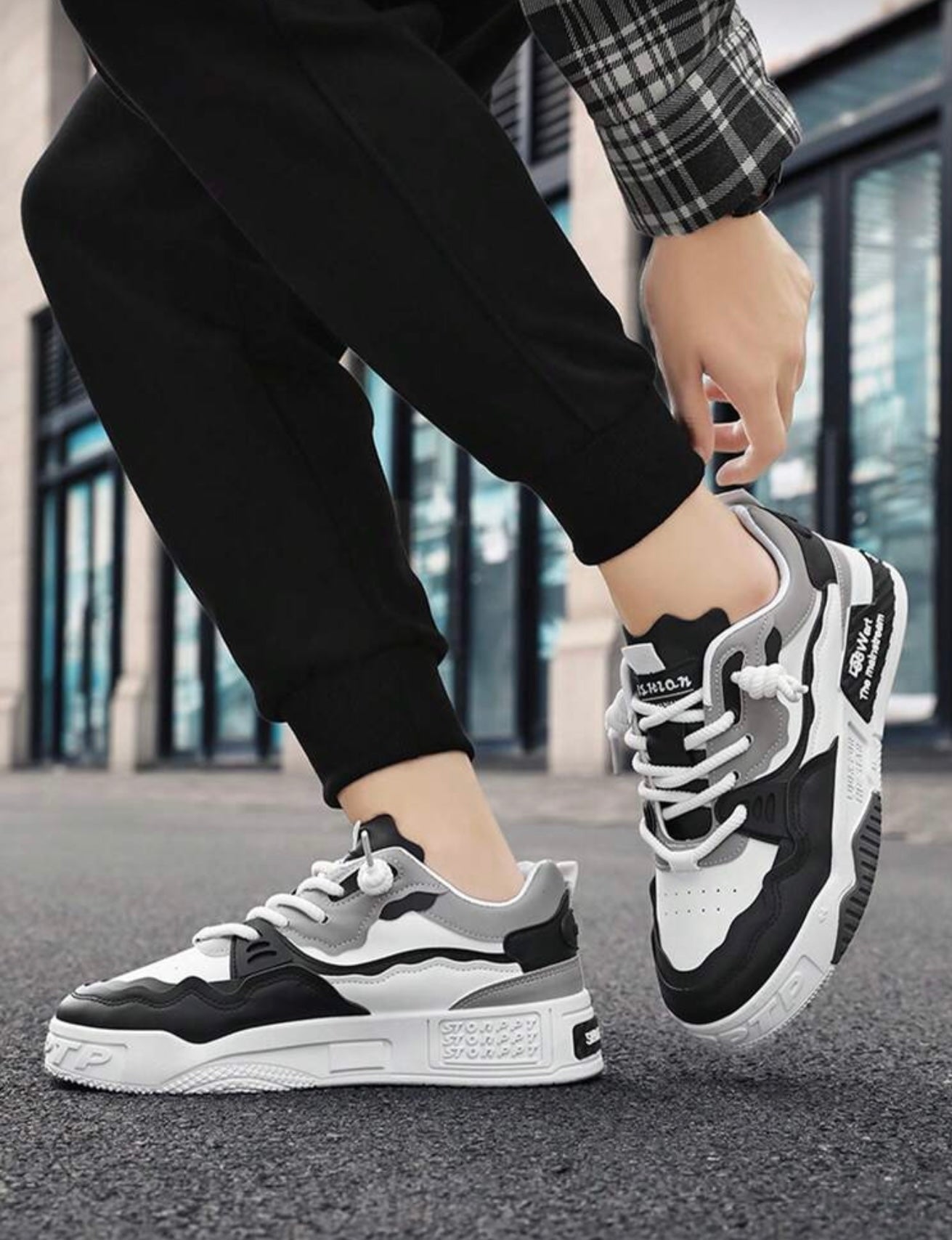 Ademende dikke zool herenschoenen veelzijdige casual sportschoenen