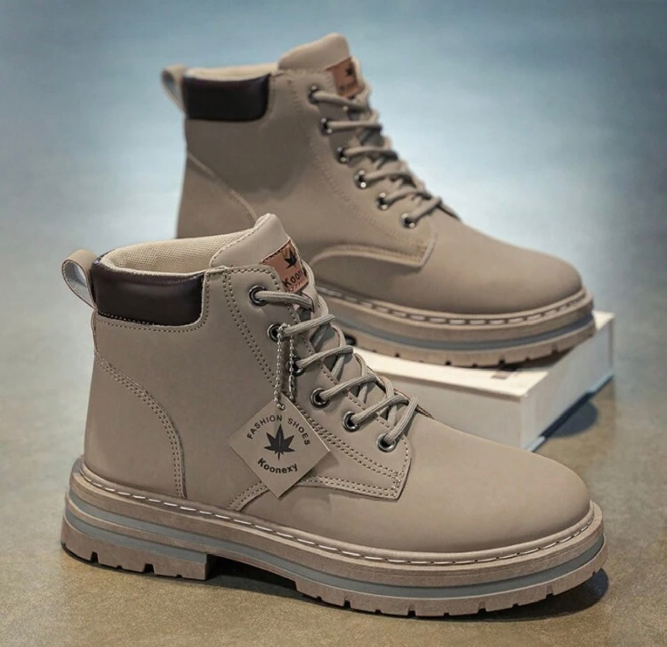 Stijlvol winter heren schoenen beige