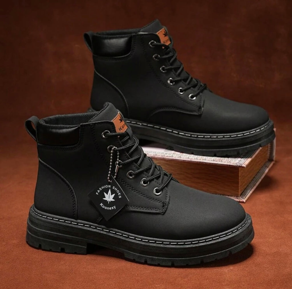 Stijlvol winter heren schoenen zwart