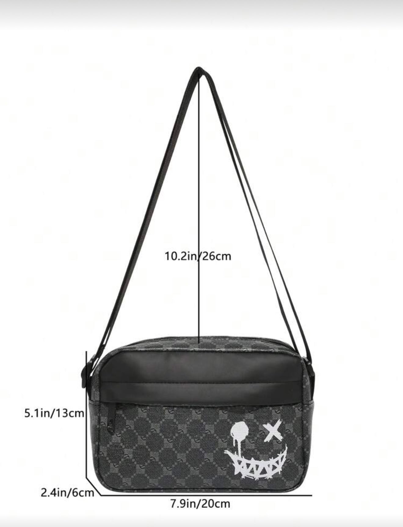 zwart  schoudertas voor heren