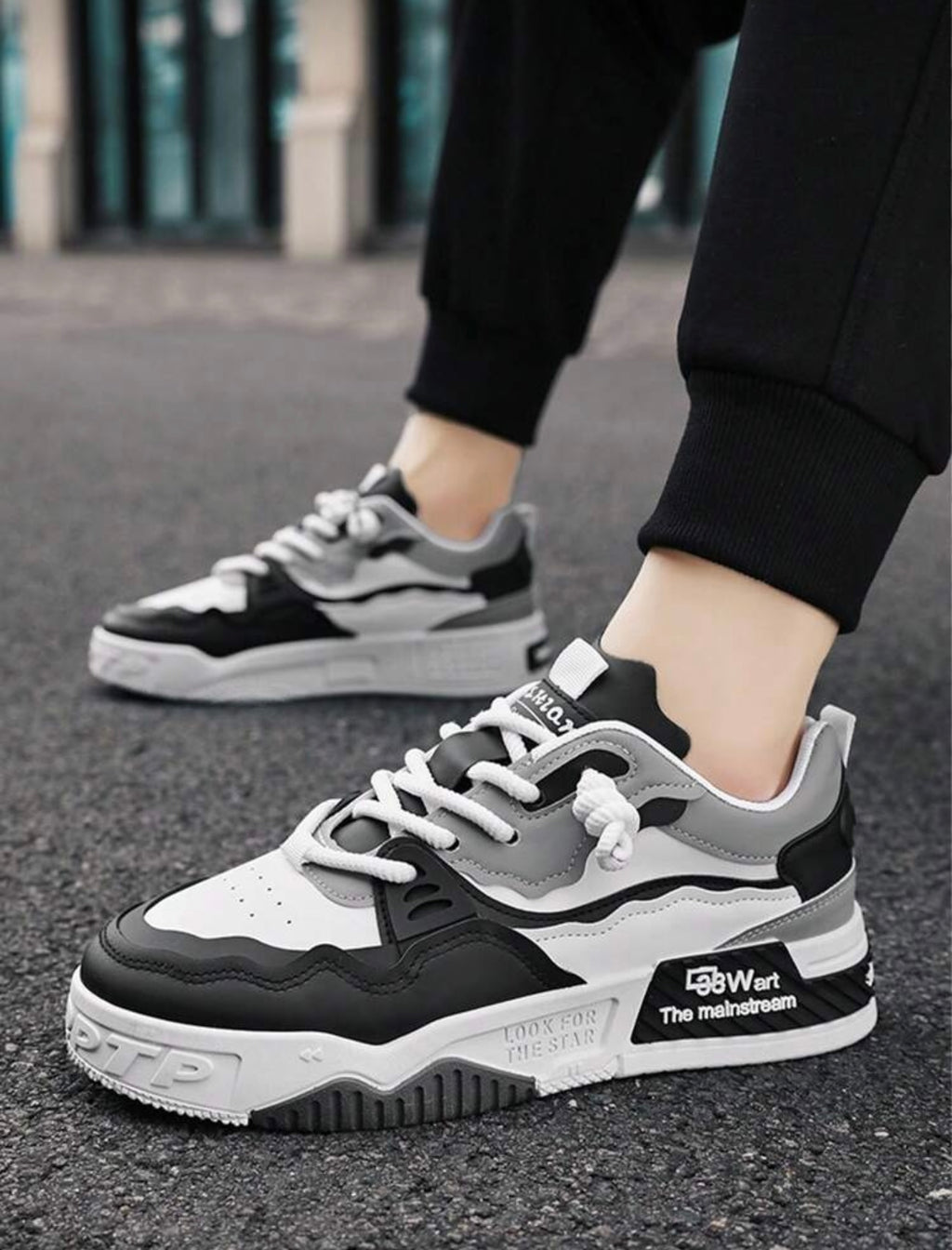 Ademende dikke zool herenschoenen veelzijdige casual sportschoenen