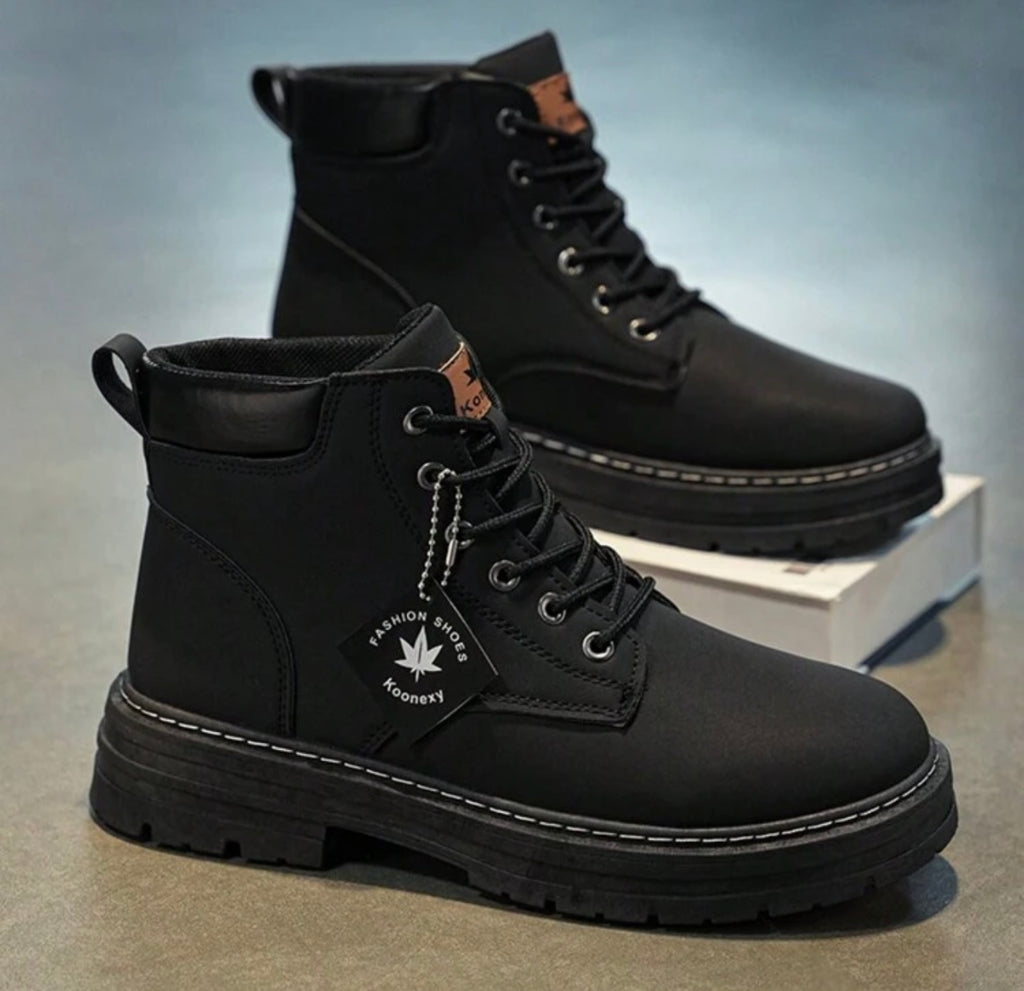 Stijlvol winter heren schoenen zwart