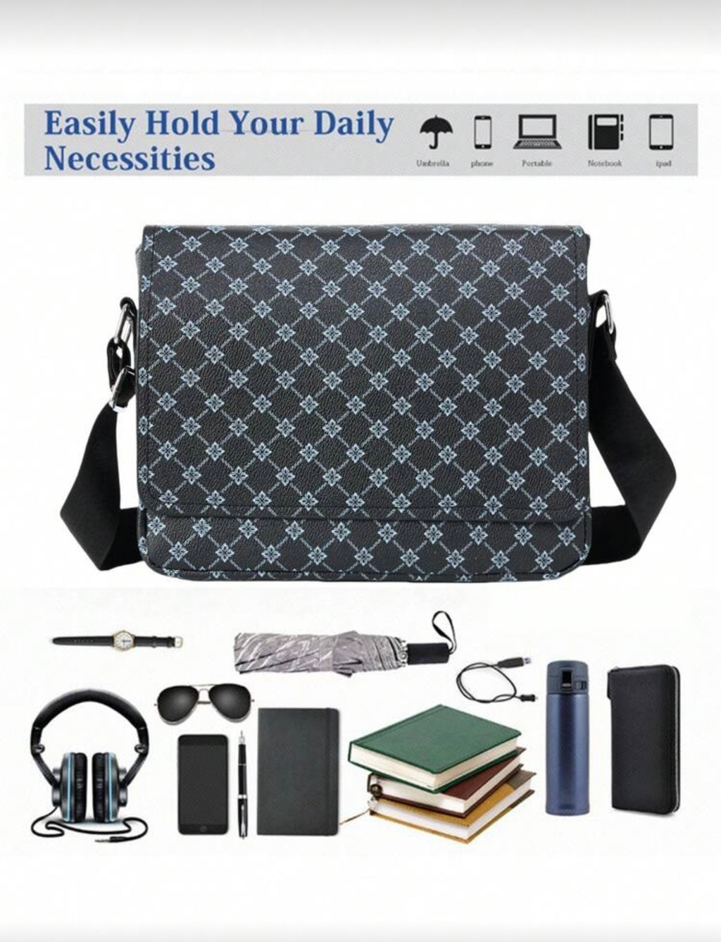 casual flap crossbody zakelijk draagbare schoudertas leer heren