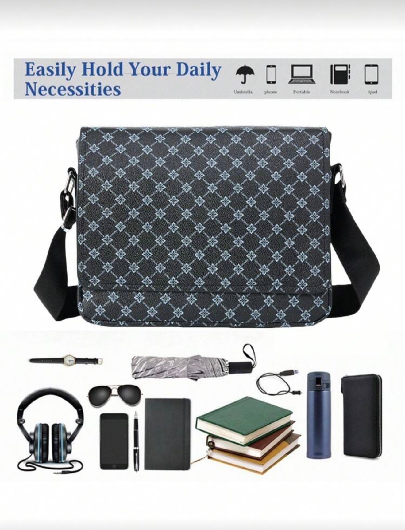 casual flap crossbody zakelijk draagbare schoudertas leer heren