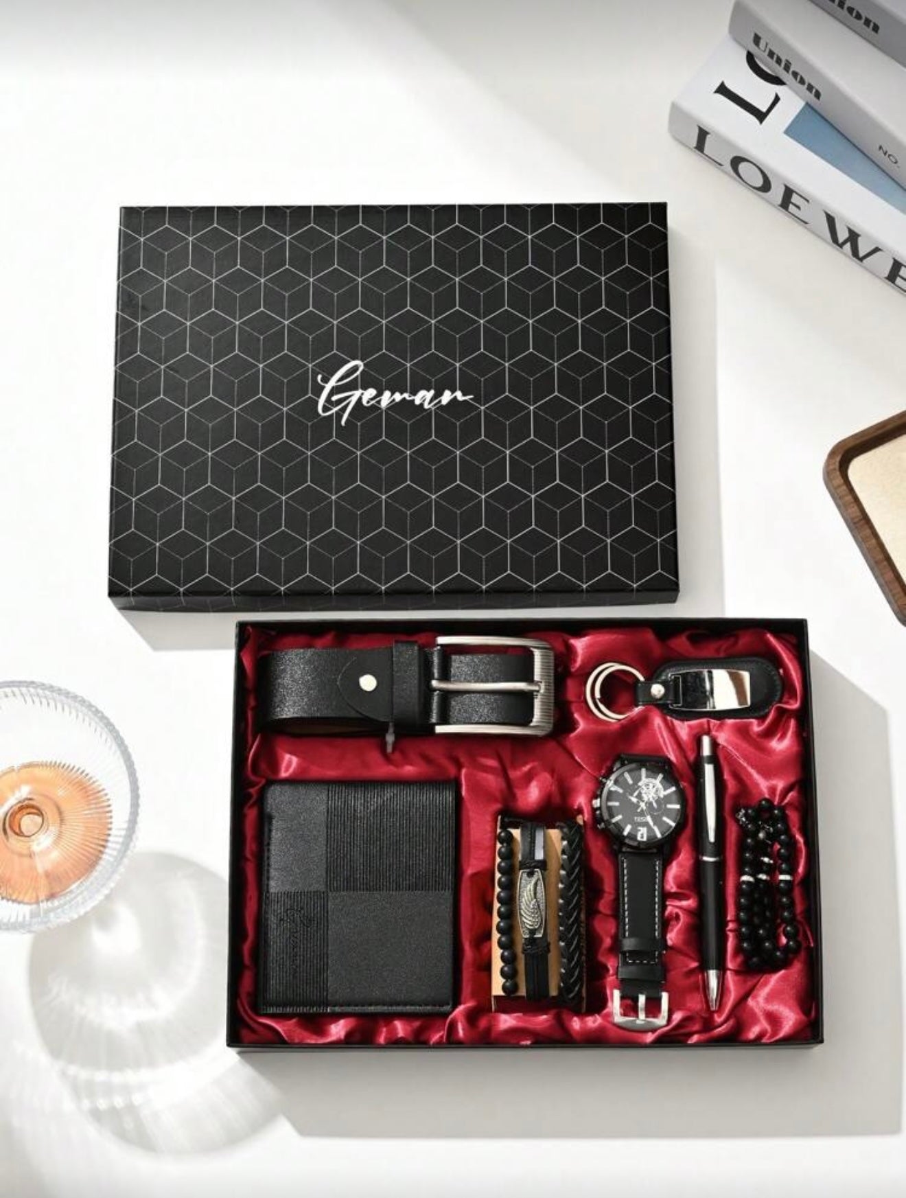7-delig heren cadeauset ideel voor vaderdag, verjaardag, valentijnsdag, huwelijksdag