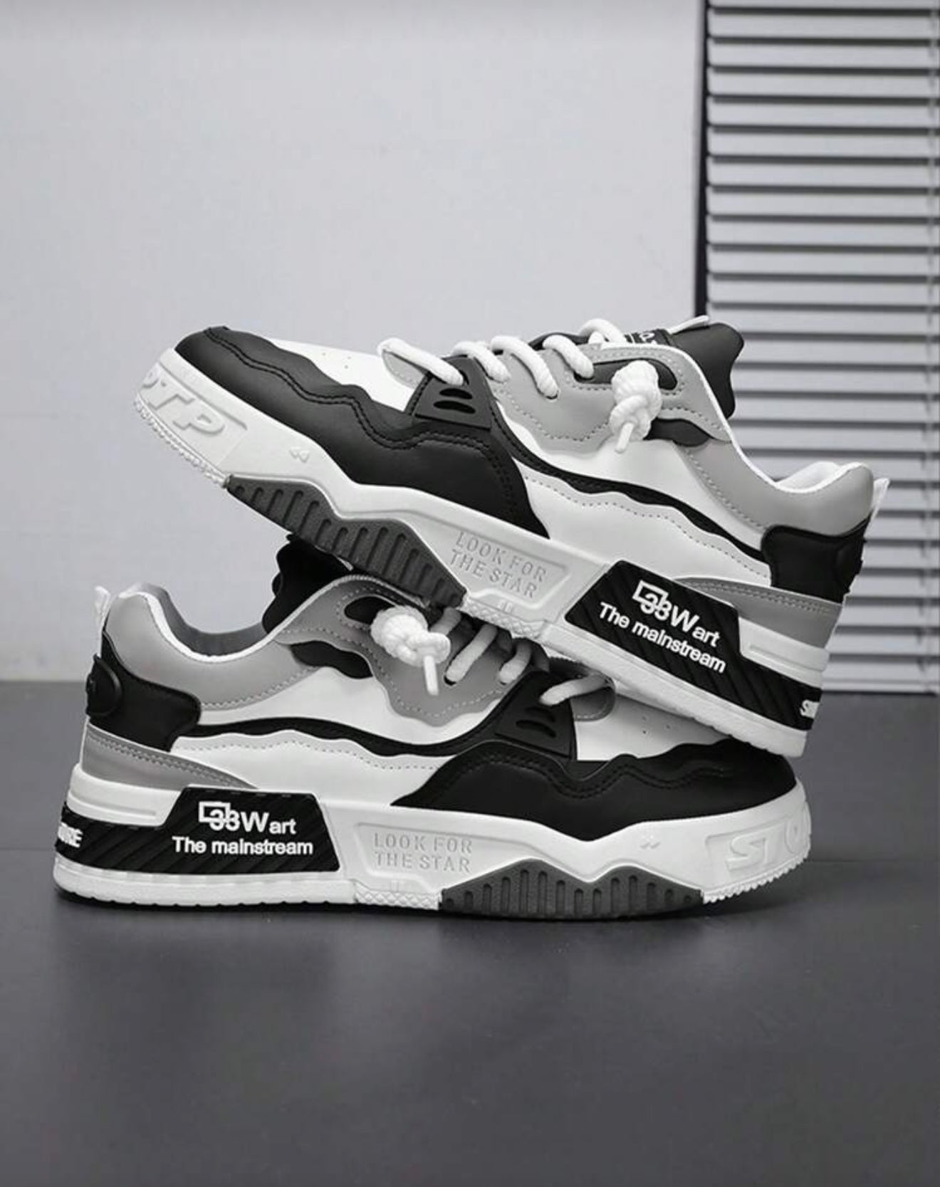 Ademende dikke zool herenschoenen veelzijdige casual sportschoenen