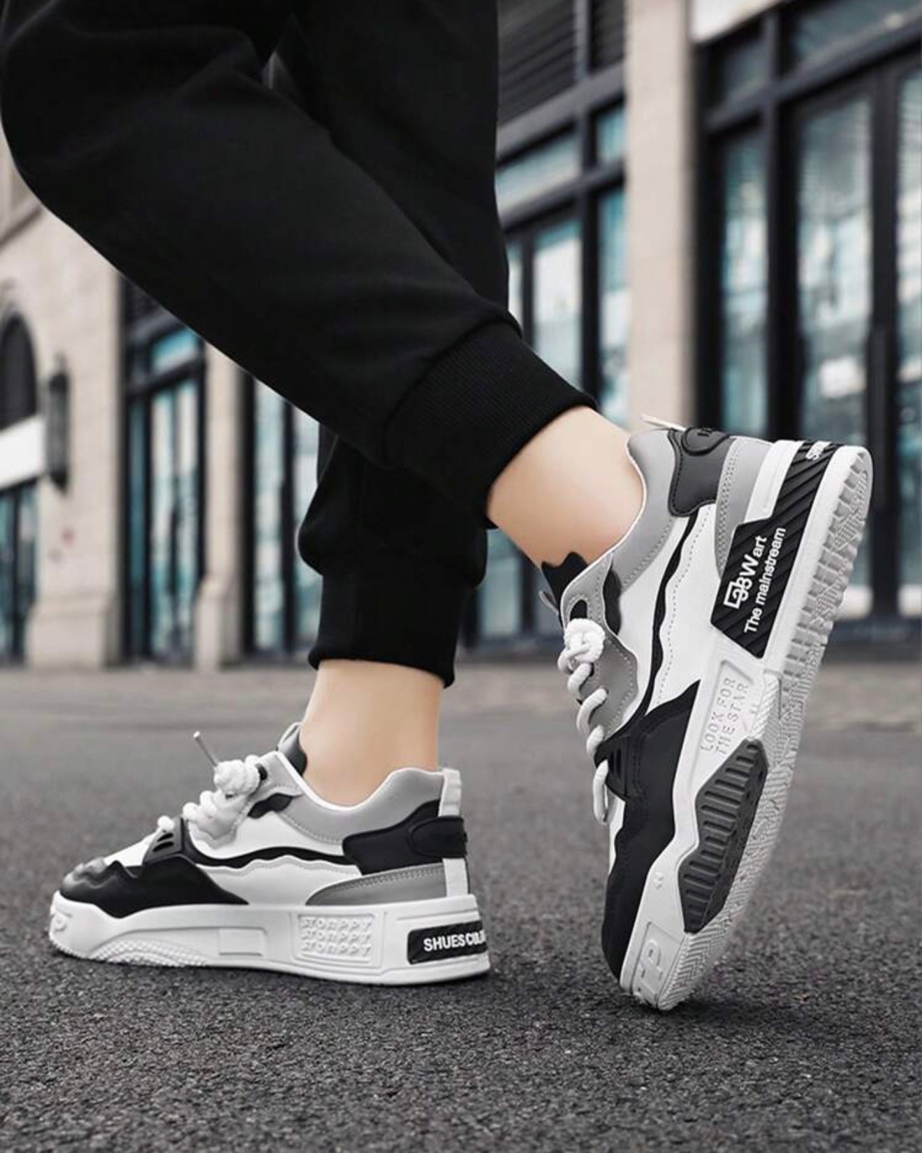 Ademende dikke zool herenschoenen veelzijdige casual sportschoenen