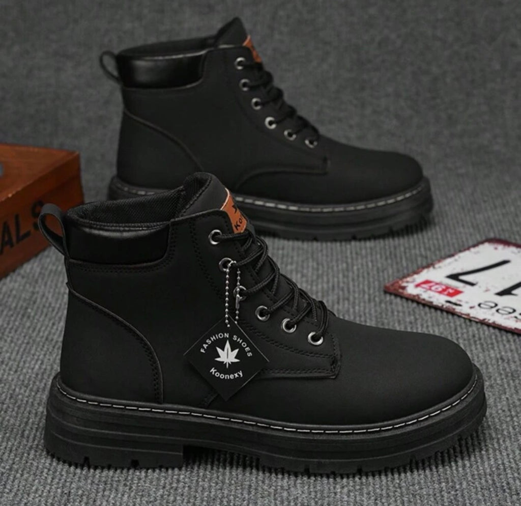 Stijlvol winter heren schoenen zwart