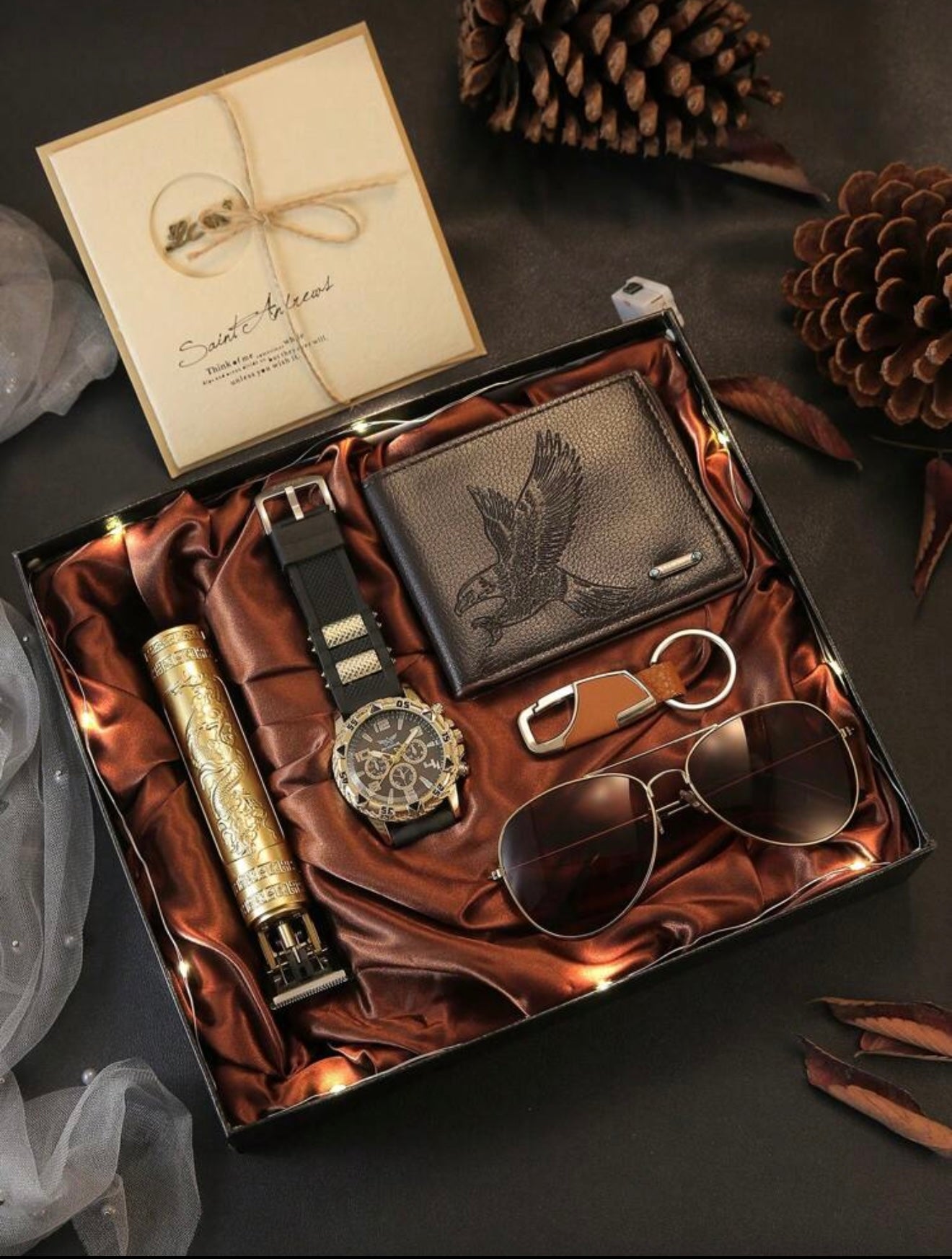 7- delige heren stijlvol klassiek cadeauset dagelijkse accessoires