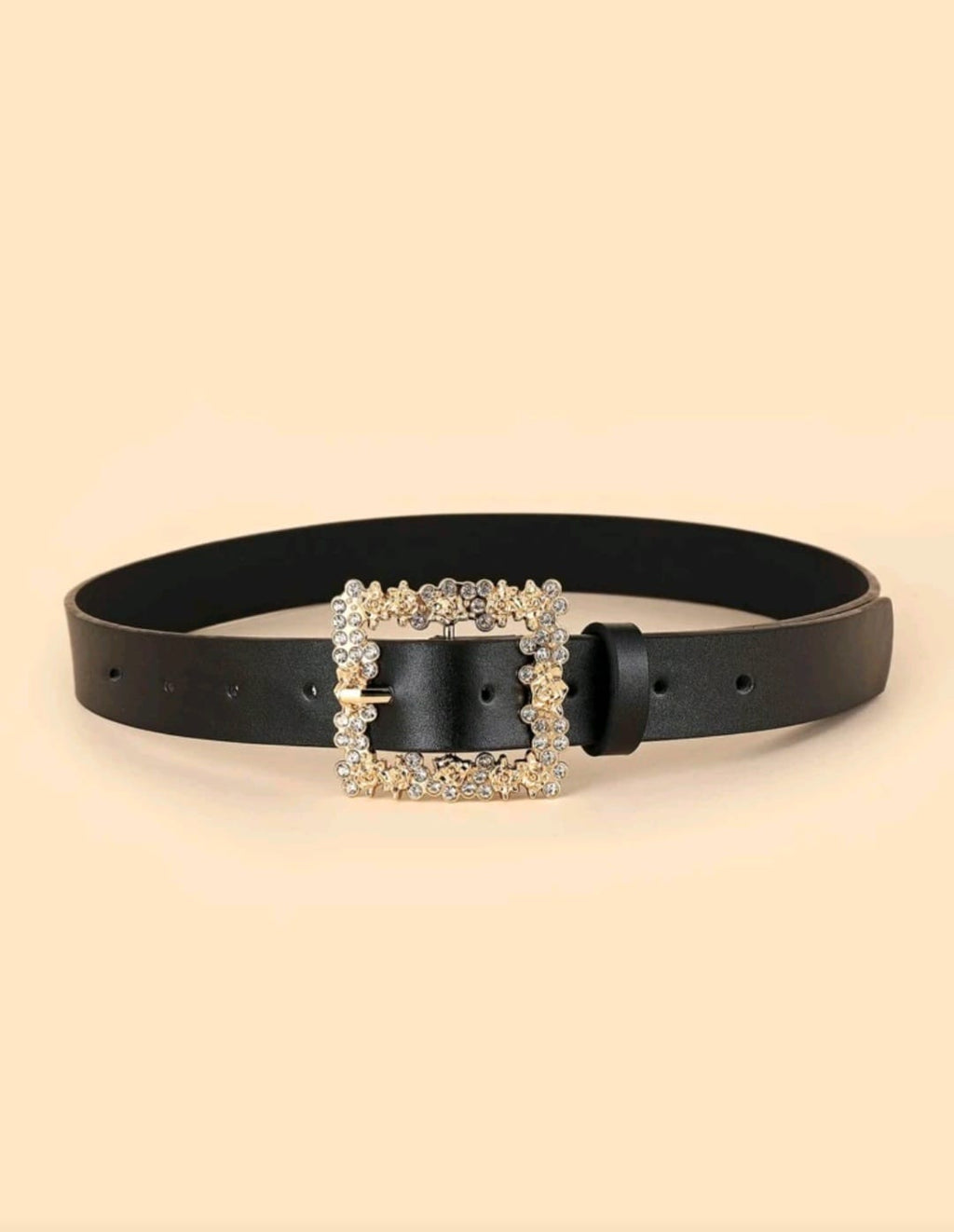 Rhinestone met hole punch vrouwelijke riem