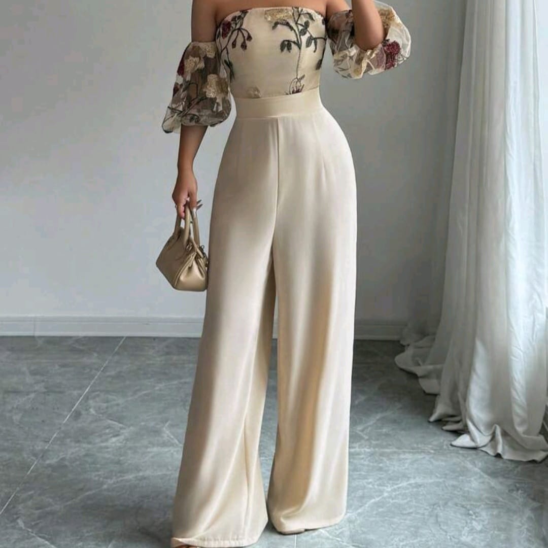 Women’s fashionable elegant off shoulder jumpsuit