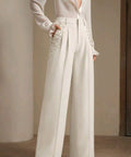 Fashionable women’s pearl ornament suit pants