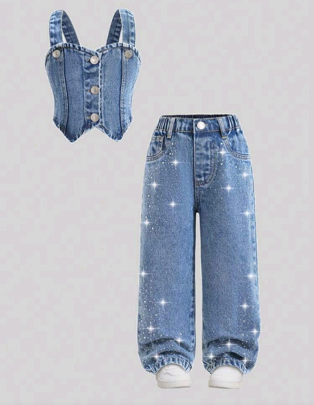 Young girls denim 2- delig outfit