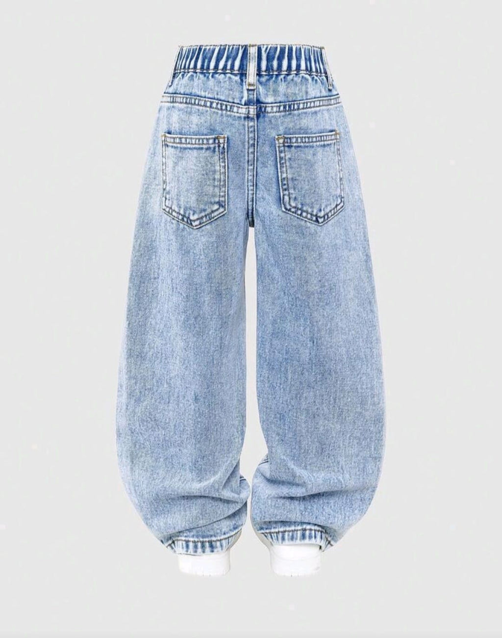 ChilldGRL baby girls denim jeans with cute rabbit print