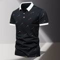 New Men's Pure Cotton Short sleeved T-shirt for Men's High end Casual Lapel Half Sleeved Polo Shirt Men's Top