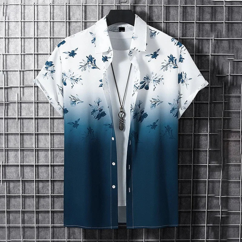 3D Graffiti Floral Print Shirt Fashion Casual Business Shirt Men Women Vacation Button-down Shirt Ropa De Hombre