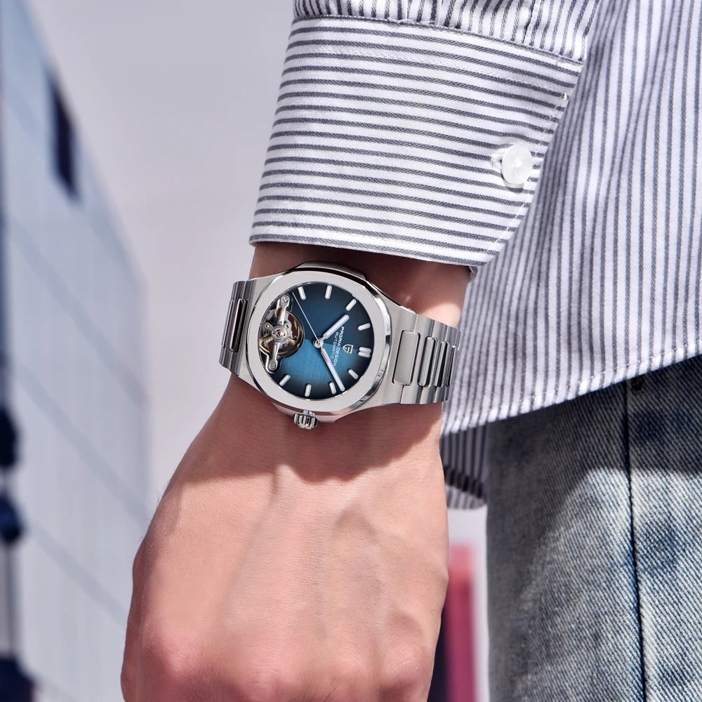 2025 New PAGANI DESIGN Skeleton Tourbillon Men's Watches Top Luxury Automatic Watch For Men Sporty elegant Mechanical Wristwatch