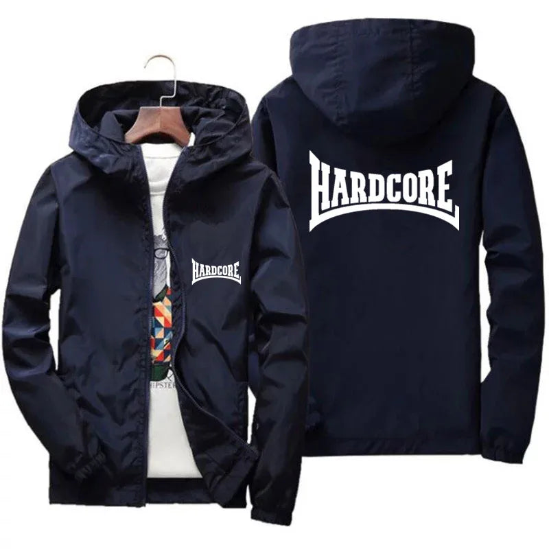 Hardcore Jacket Windbreaker Pilot Coat Men's Zipper Bomber Jackets Waterproof Quick Drying Sport Outwear 6XL
