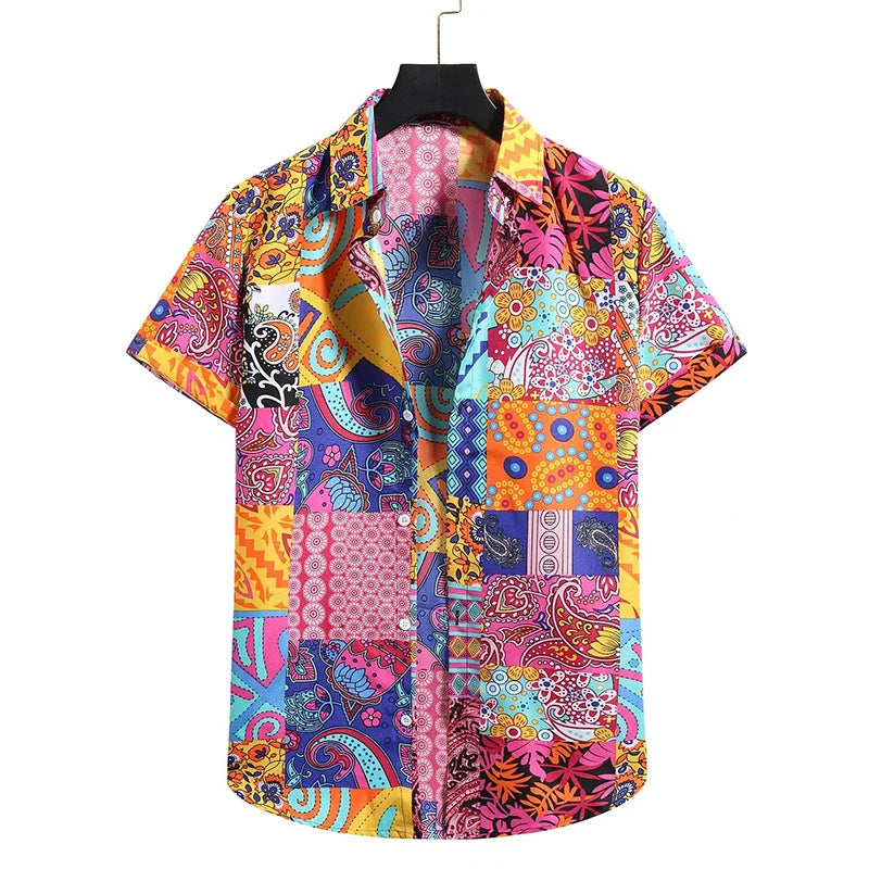 3D Graffiti Floral Print Shirt Fashion Casual Business Shirt Men Women Vacation Button-down Shirt Ropa De Hombre