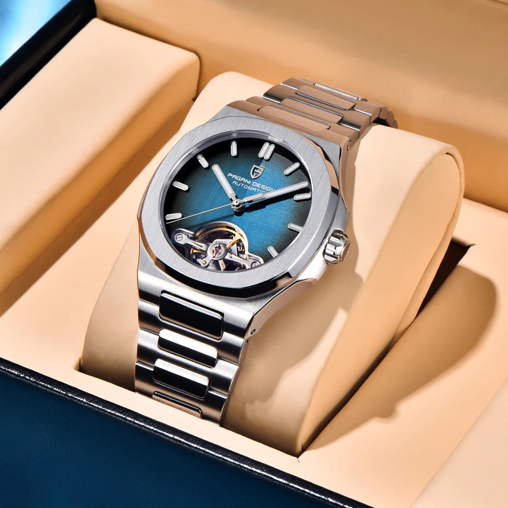 2025 New PAGANI DESIGN Skeleton Tourbillon Men's Watches Top Luxury Automatic Watch For Men Sporty elegant Mechanical Wristwatch