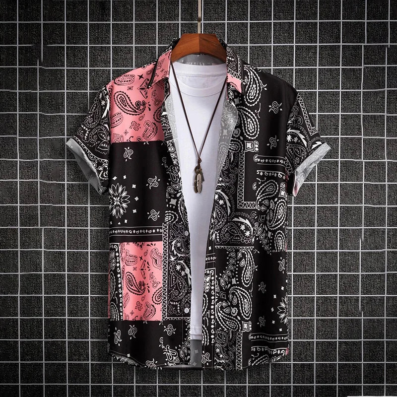 3D Graffiti Floral Print Shirt Fashion Casual Business Shirt Men Women Vacation Button-down Shirt Ropa De Hombre