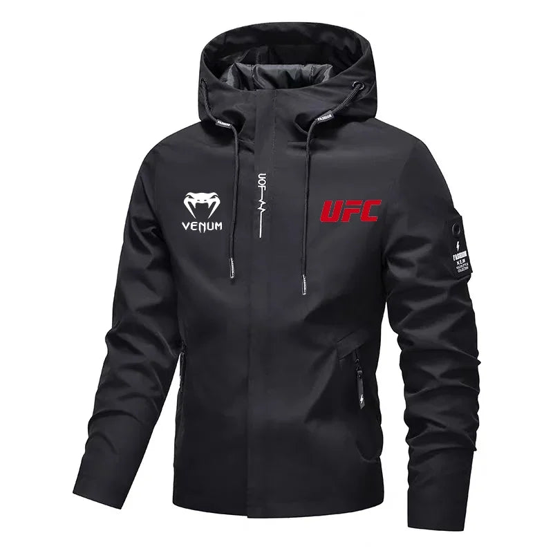 UFC Fighting Fans Hooded Jacket 2025 Autumn/Winter Collection Men's And Women's Windproof Casual Fashion Sports Top Clothing