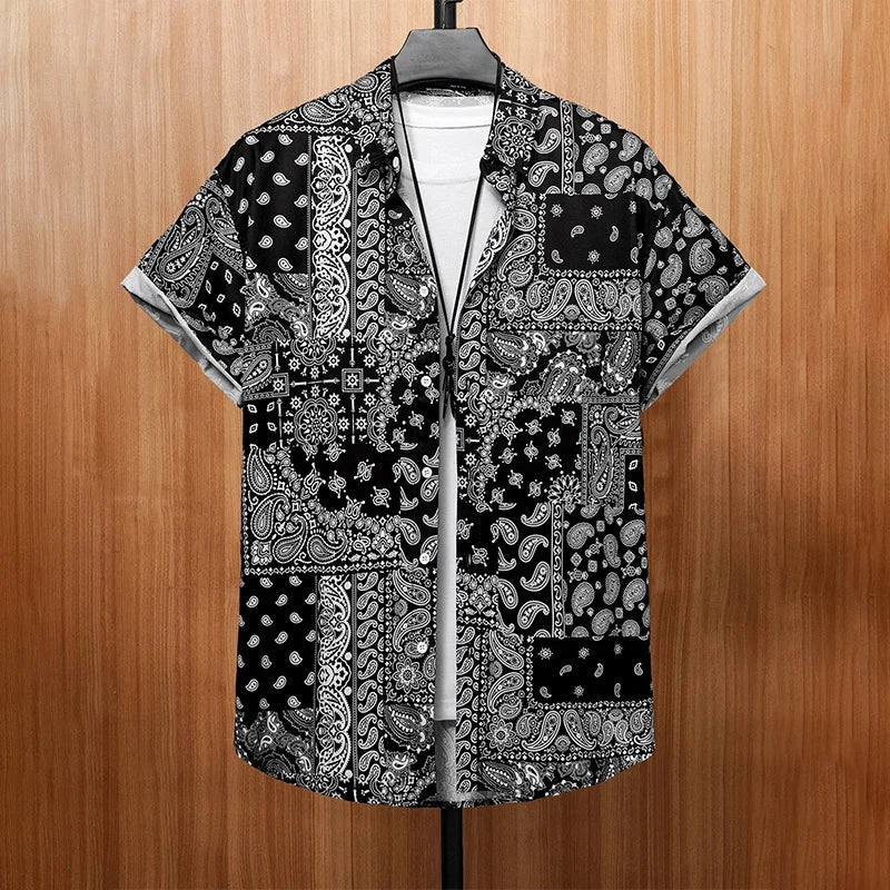 3D Graffiti Floral Print Shirt Fashion Casual Business Shirt Men Women Vacation Button-down Shirt Ropa De Hombre