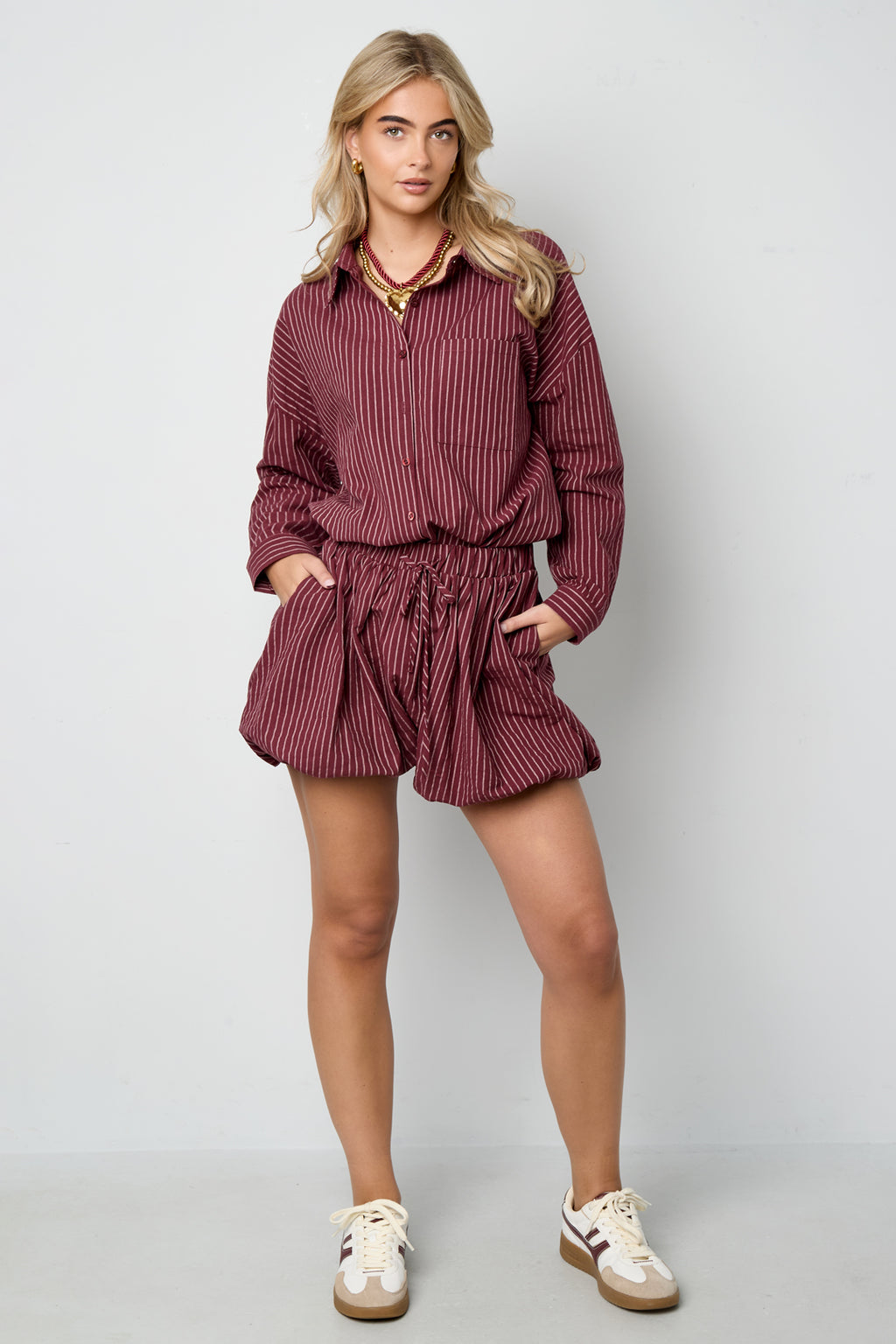 Woven Cotton Women's Blouse Casual Letters