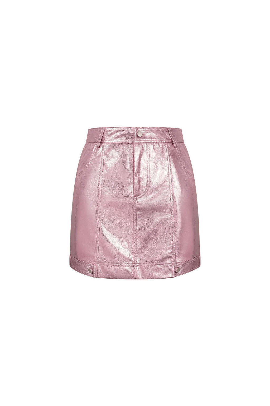 PU Mini Skirt Sexy Solid Color Spring/Summer