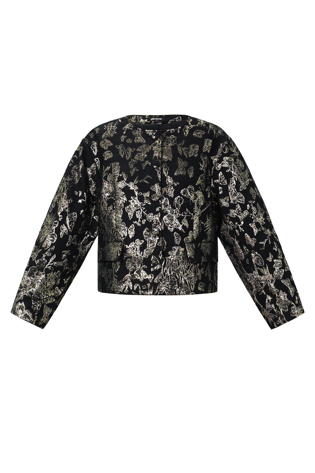 Woven Polyester Fiber Women's Jacket Elegant Floral Print Fall/Winter